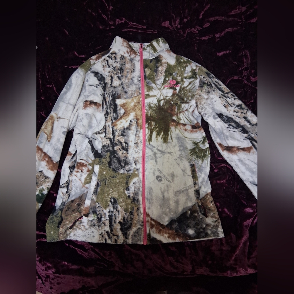 Womens Camouflage Jacket with Pink Accents